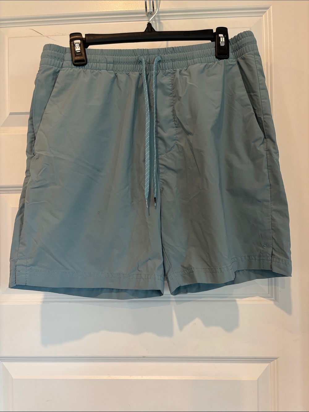 J. Crew Men's Pale Blue Athletic Shorts with Drawstring